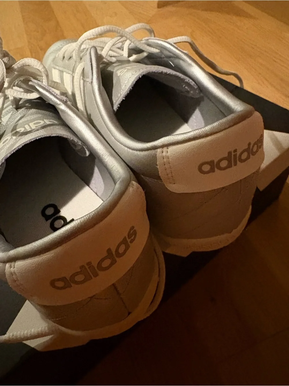 adidas Women's Grand Court Lo Sneakers - Silver/White - Picture 5 of 7